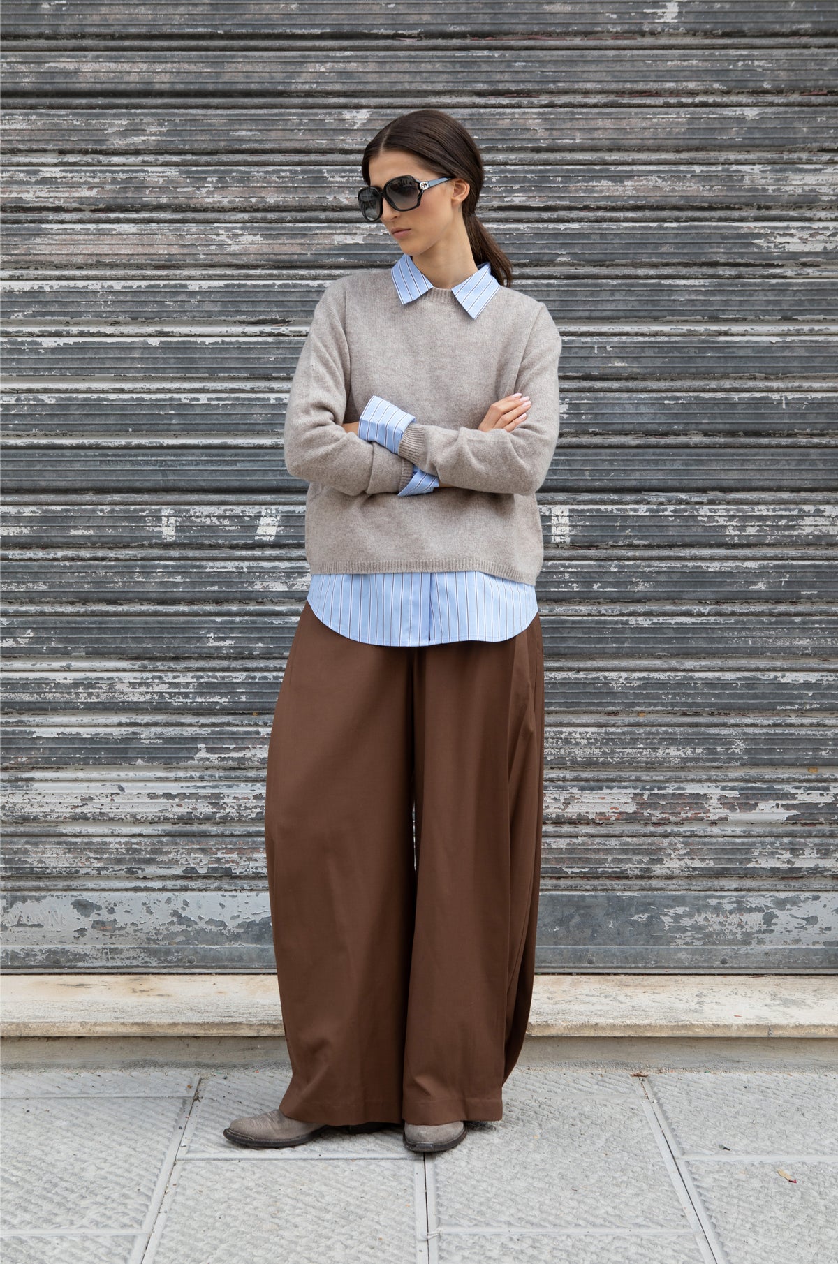 Tailored Wide-Leg Trousers